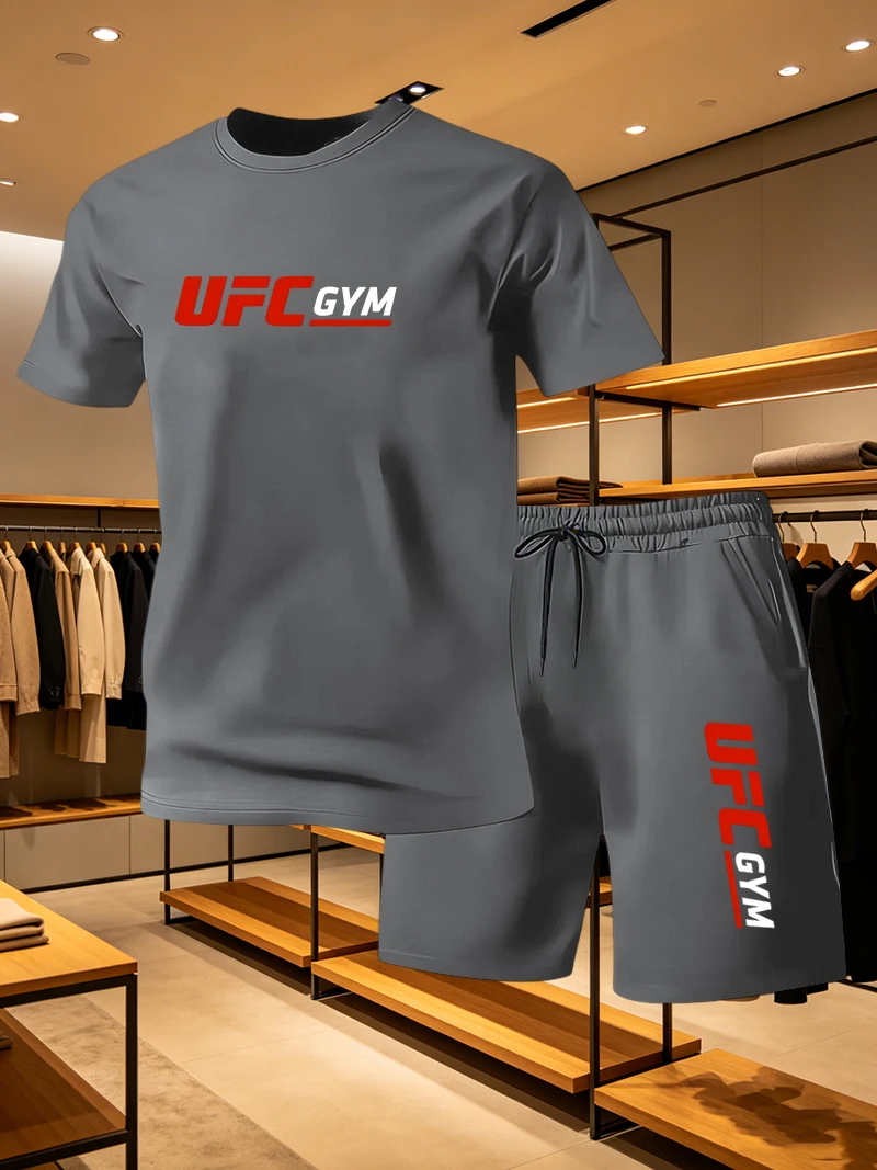 Men'S Fashion Looks - メンズファッション Tシャツ ショートパンツ UFC カジュアルセット 夏