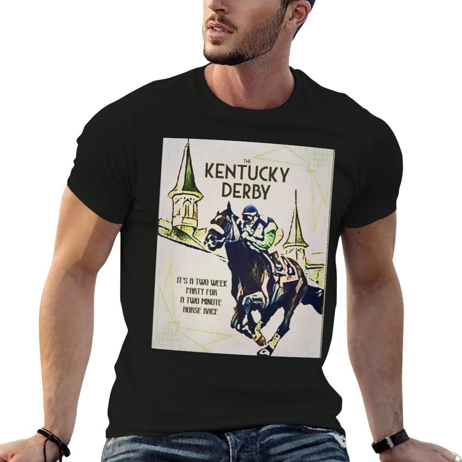 Men'S Fashion For Kentucky Derby - 再びケンタッキーダービーの季節が来ました！ Tシャツ ファッション カジュアル 半袖Tシャツ