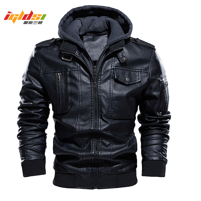 Bomber Jacket Men - 男性用の革のオートバイのジャケット,暖かい冬の革のコート,ファッショナブル,スリム,カジュアル,バイカースタイル,アウトドアアクティビティ用