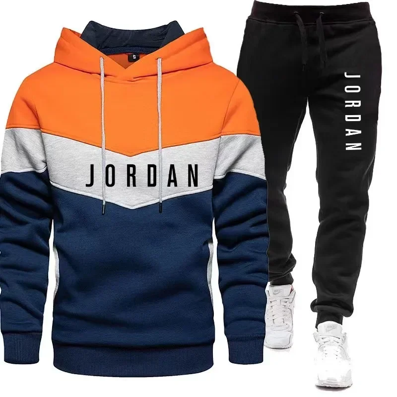 メンズ秋冬グラフィックプリントトラックスーツセット カジュア - Streetwear Hoodie のレビューと価格