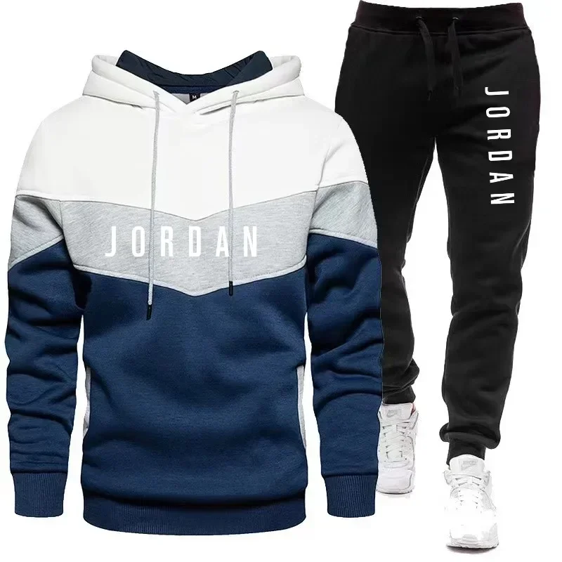 メンズ秋冬グラフィックプリントトラックスーツセット カジュア - Streetwear Hoodie のレビューと価格