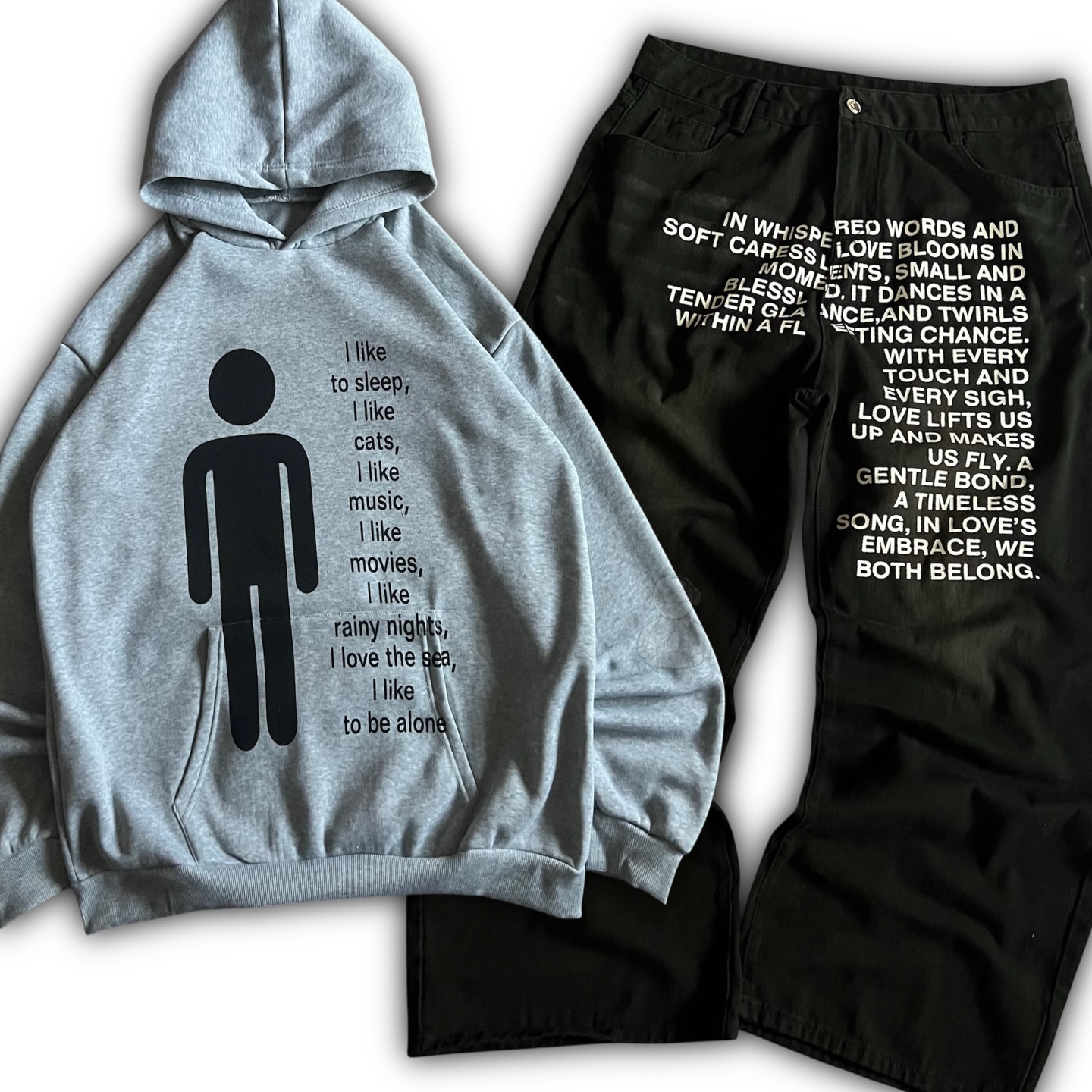 アメリカンパターンレタージーンズ Y2K メンズパーカーセッ - Streetwear Hoodie のレビューと価格