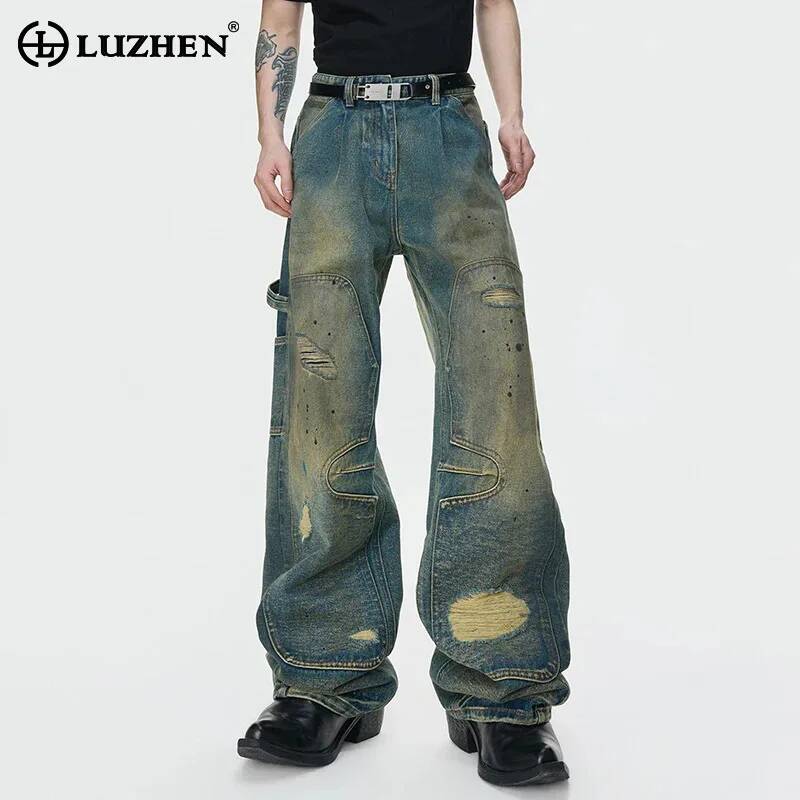 LUZHEN レッグ 2026 新しいワイドタイダイ染めパッ - Men'S Fashion Pants のレビューと価格