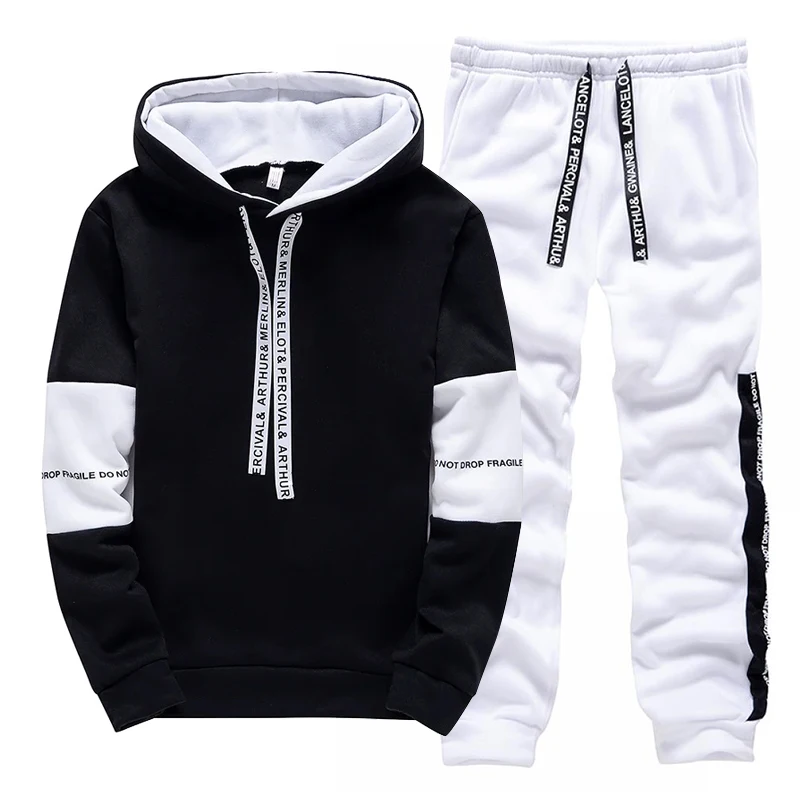 トラックスーツ男性用カジュアルフード付きスウェットシャツアウ - Men'S Fashion Tips のレビューと価格