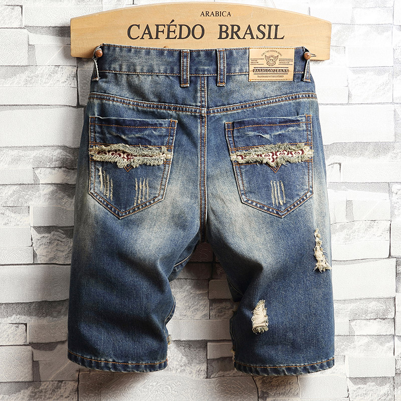 破れたヒップホップデニムショートパンツメンズサマーファッショ - Mens Fashion Denim のレビューと価格