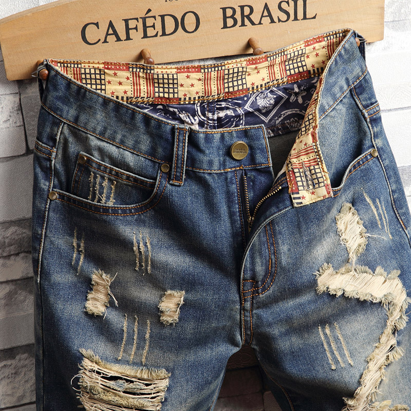 破れたヒップホップデニムショートパンツメンズサマーファッショ - Mens Fashion Denim のレビューと価格
