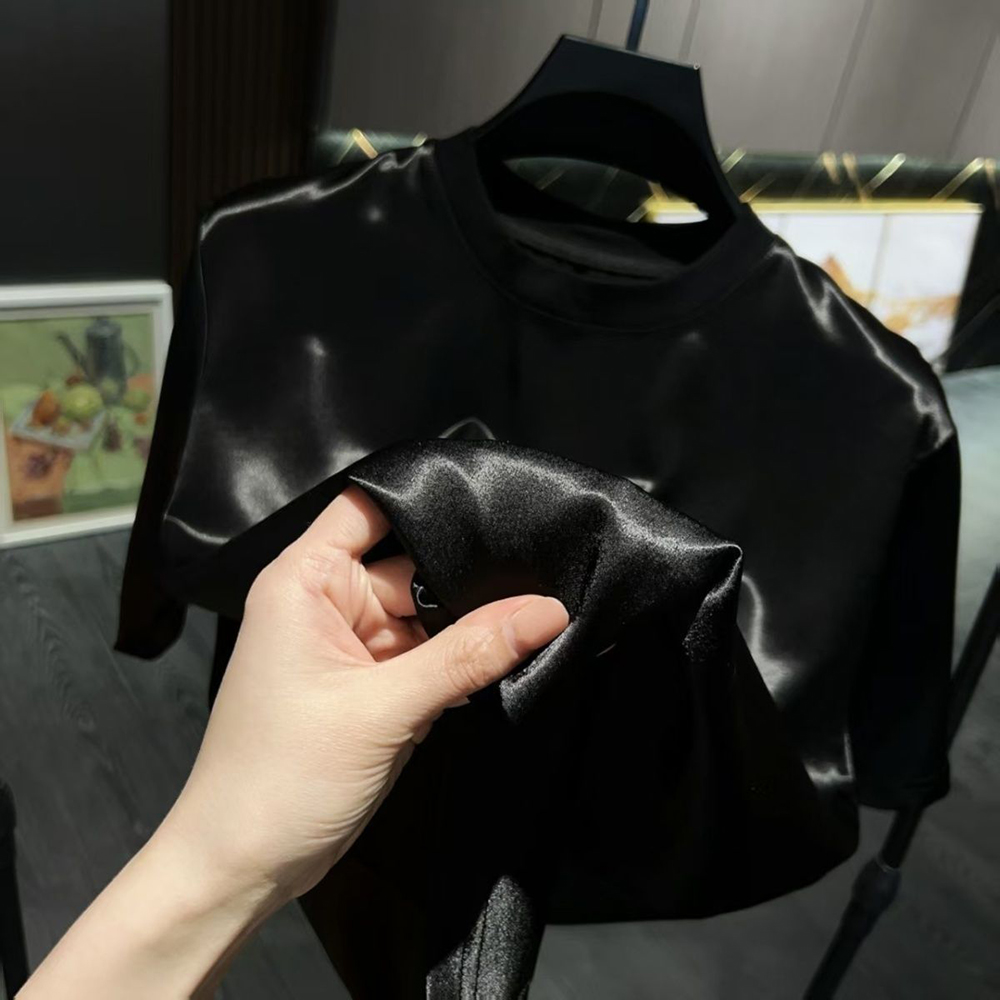 メンズアセテート繊維サテン光沢Tシャツパンツツーピースセット - Men'S Fashion Looks のレビューと価格