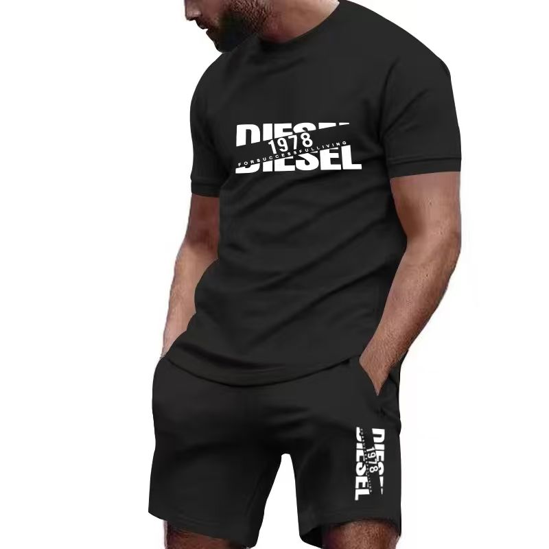 2026年新作夏メンズTシャツ+ショートパンツセット、プリン - Men'S Fashion Looks のレビューと価格