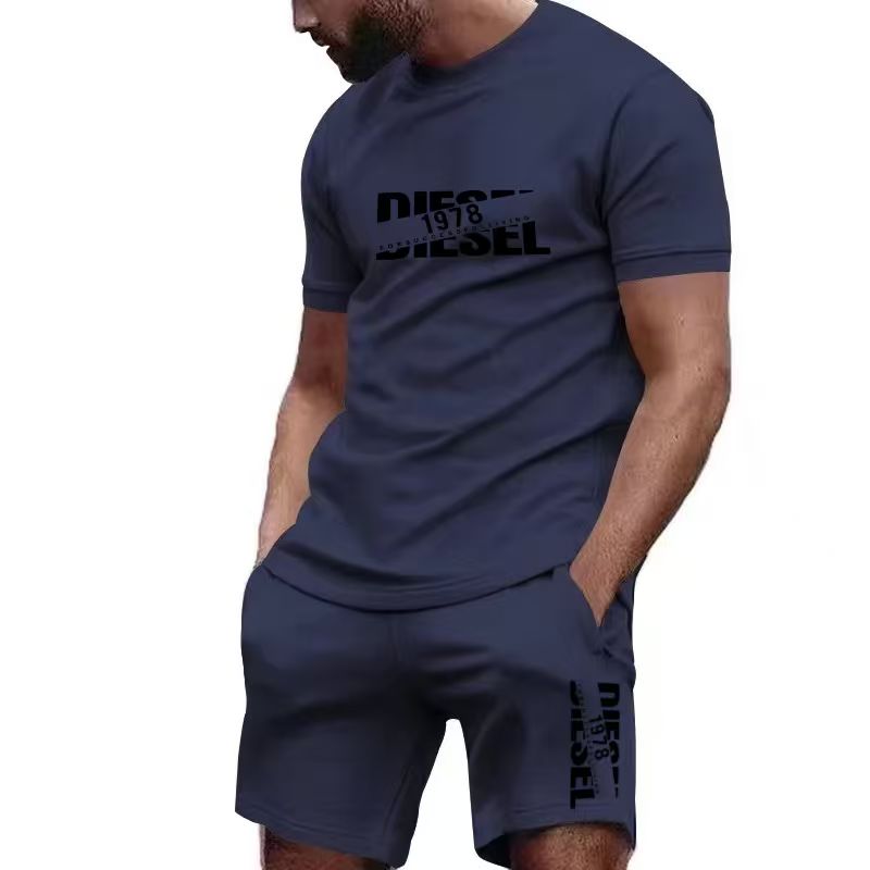 2026年新作夏メンズTシャツ+ショートパンツセット、プリン - Men'S Fashion Looks のレビューと価格