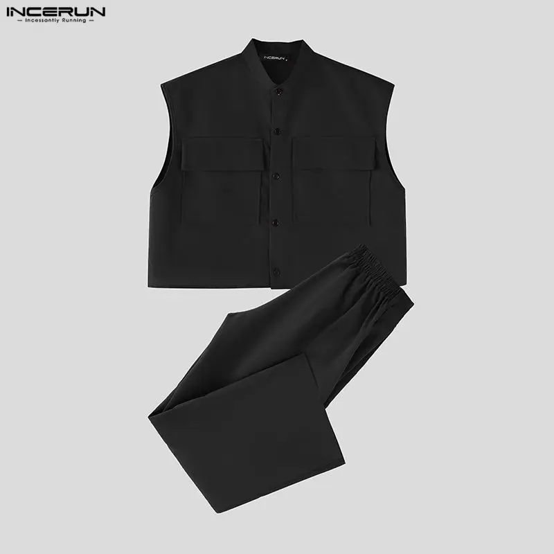 INCERUN 男性セット固体ノースリーブクロップトップスシ - Men'S Fashion Tips のレビューと価格