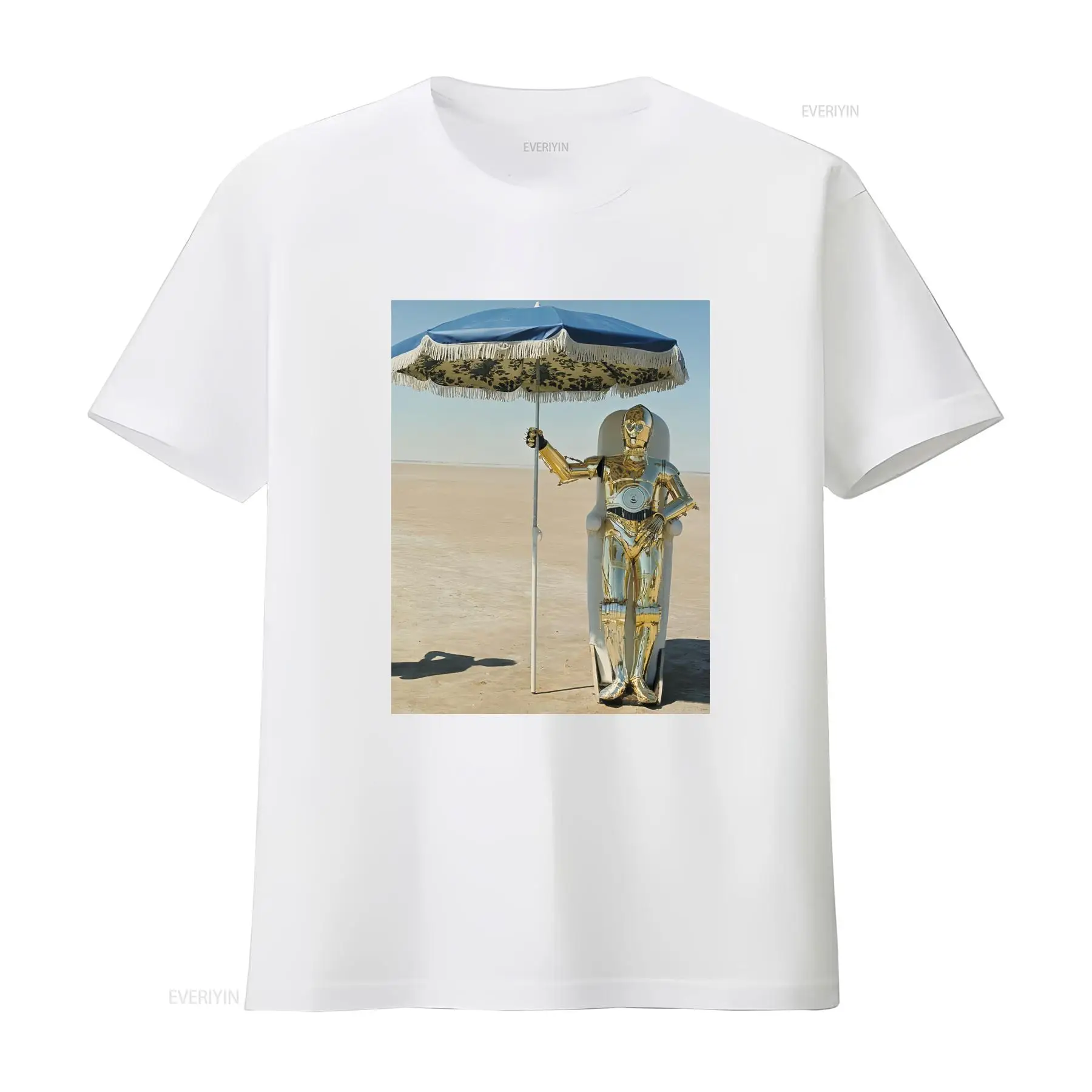 ビッグガイズ・ルール C 3P0 オン・ザ・ビーチ フォトT - Men'S Fashion For Big Guys のレビューと価格