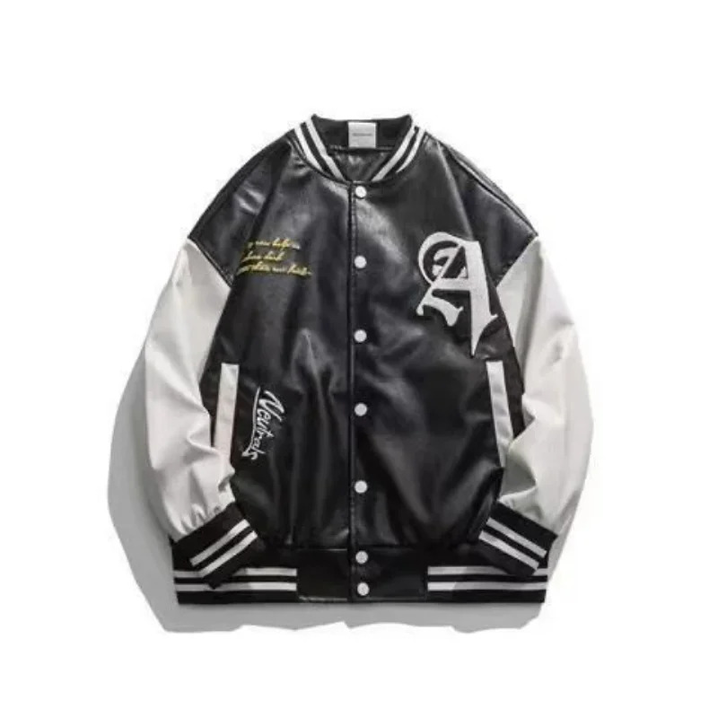 2026 2024 ニューアメリカンレトロ ハイPUレザー  - Bomber Jacket Men のレビューと価格