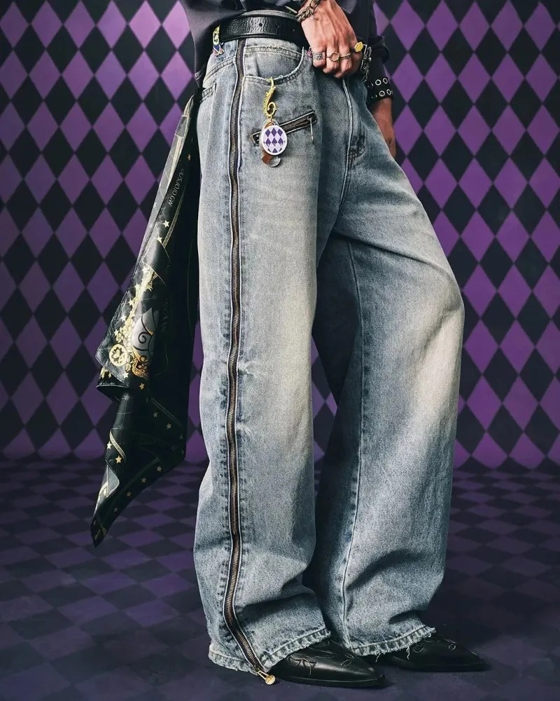 Y2Kストリートウェア メンズ ヒップホップ 原宿 2ピース - Mens Fashion Denim のレビューと価格