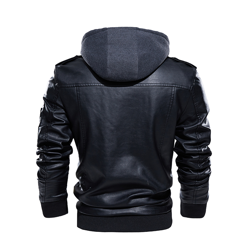 男性用の革のオートバイのジャケット,暖かい冬の革のコート,フ - Bomber Jacket Men のレビューと価格