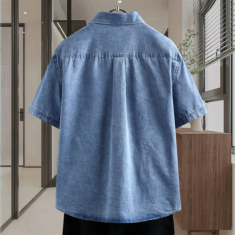 メンズ薄手デニムシャツ新しい夏のファッション通気性のある綿混 - Mens Fashion Denim のレビューと価格