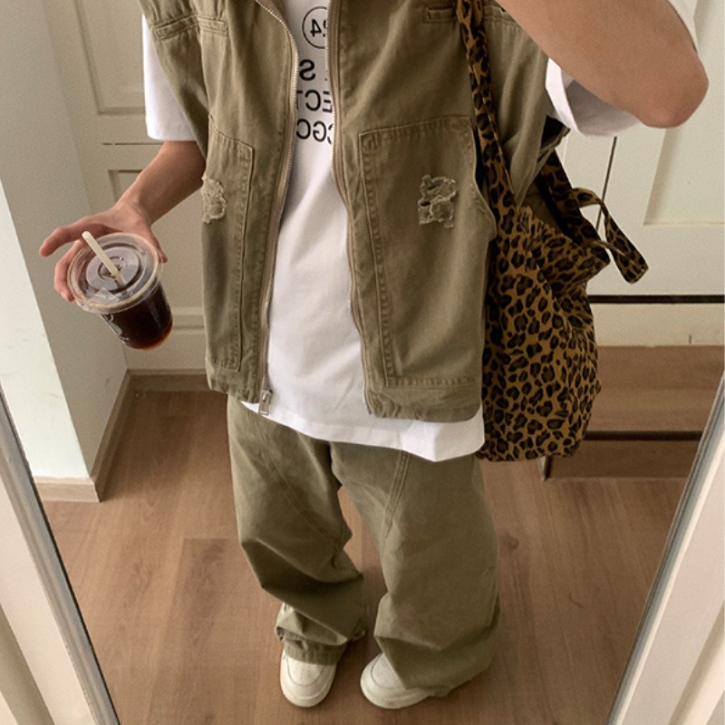 アメリカのファッションブランドレトロデニムジャケットメンズ夏 - Men'S Fashion Pants のレビューと価格