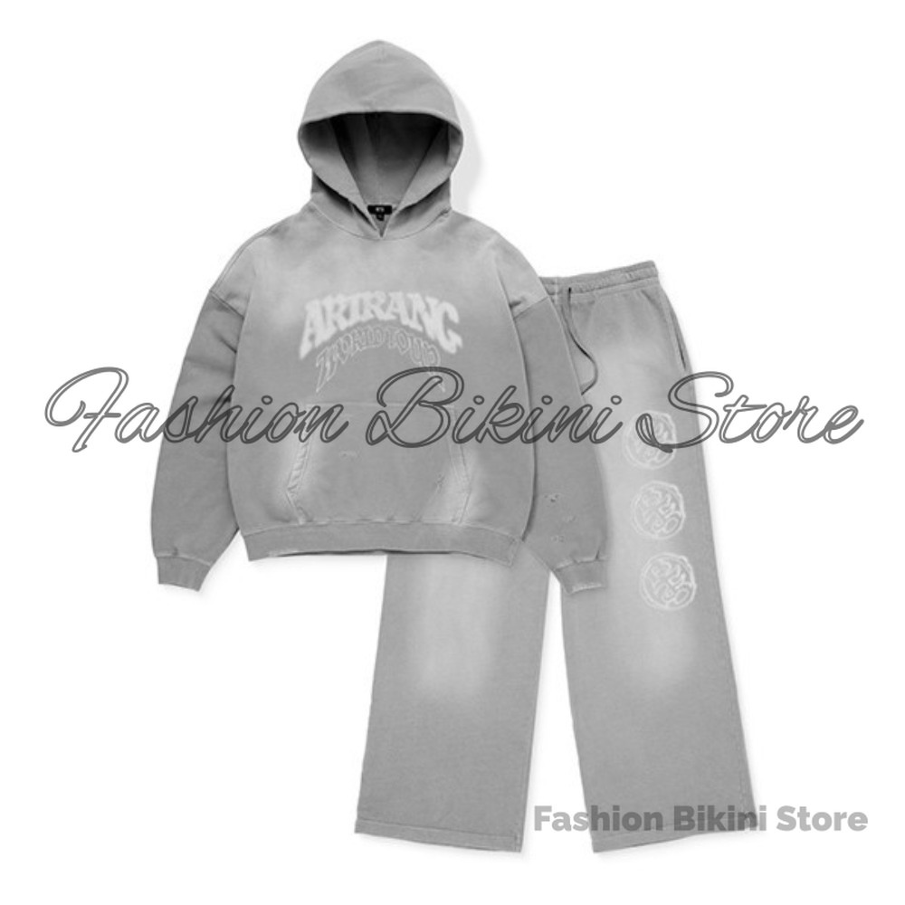 新しいウォッシュドグレーレトロパーカー 3D 刺繍 ARIR - Streetwear Hoodie のレビューと価格