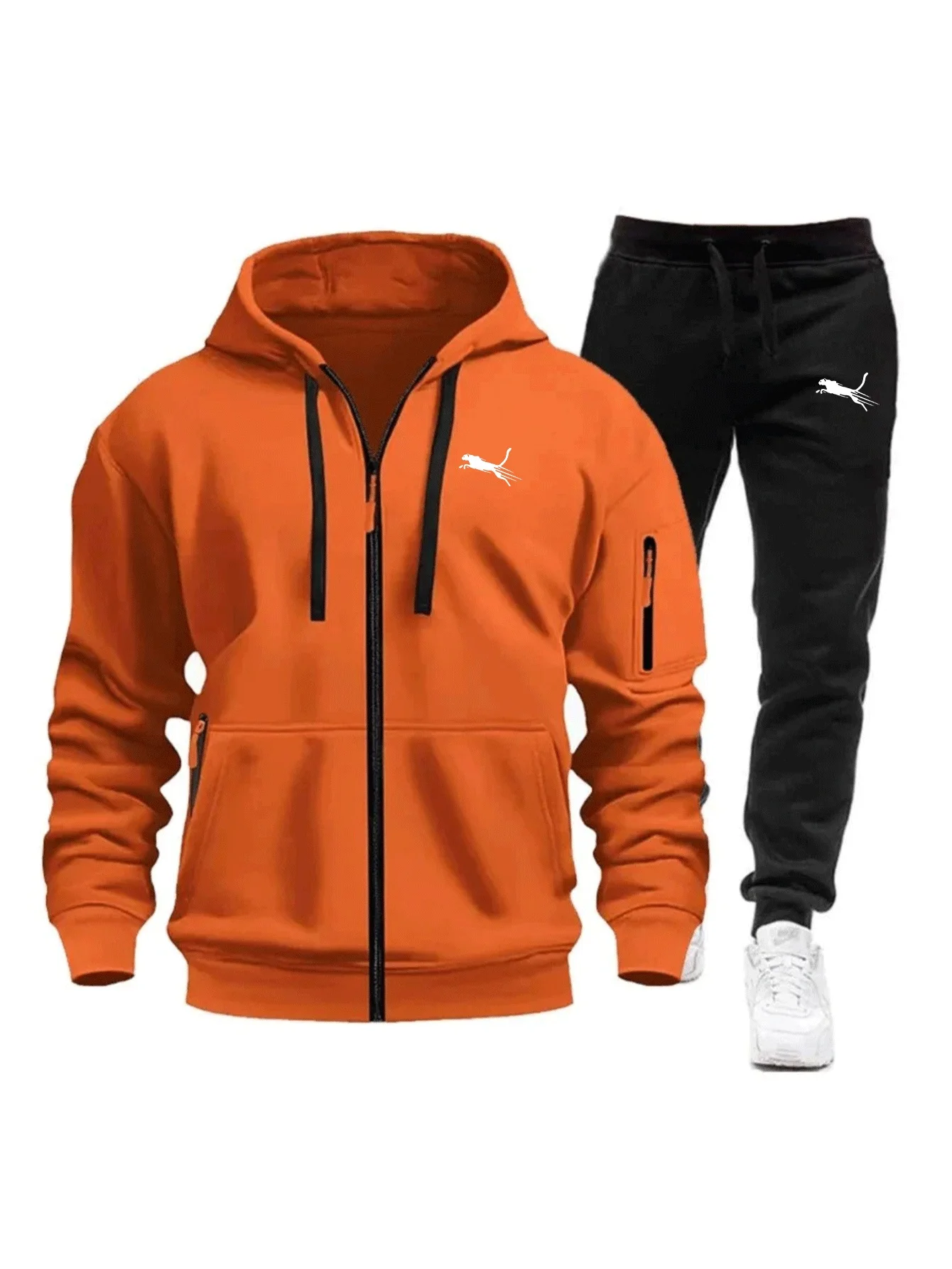 メンズカジュアルスウェットスーツ デイリージッパーフーディー - Streetwear Hoodie のレビューと価格