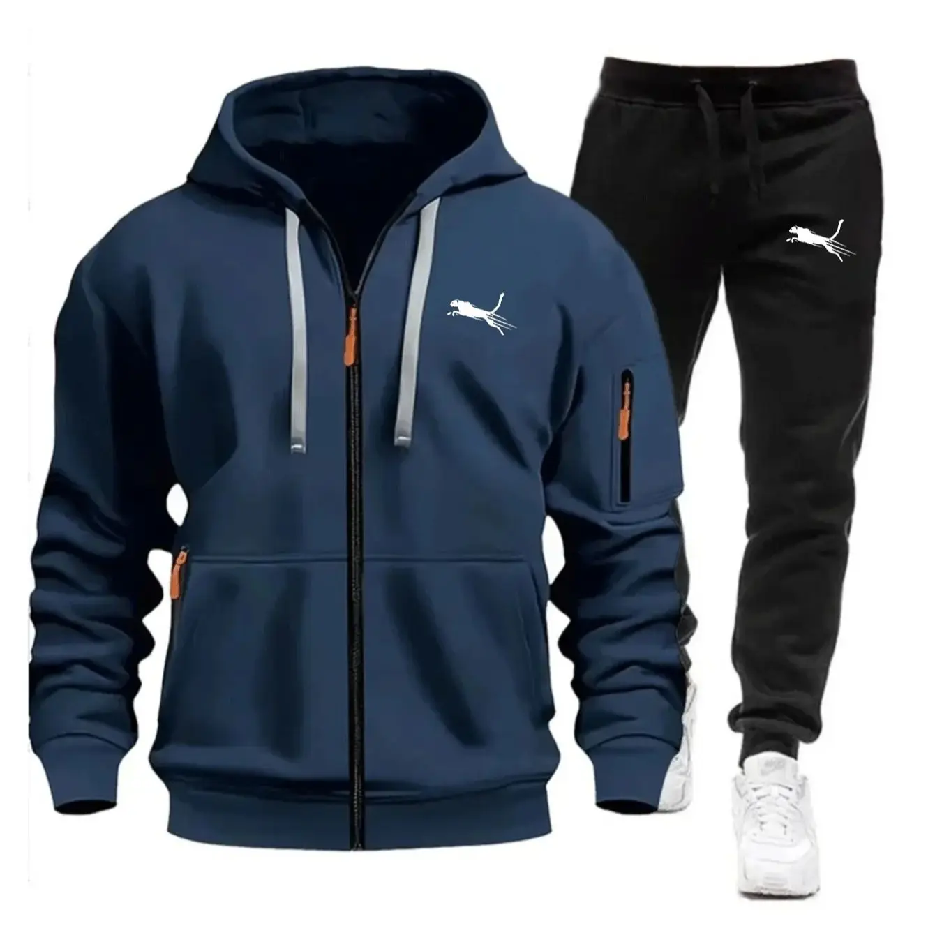 メンズカジュアルスウェットスーツ デイリージッパーフーディー - Streetwear Hoodie のレビューと価格