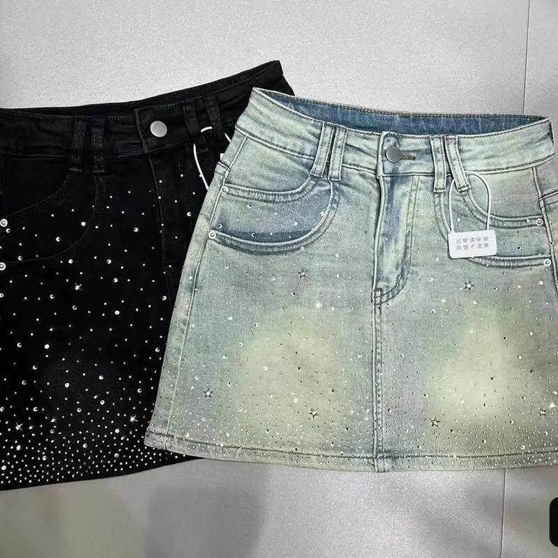 K 59702 ラインストーンデニムスカート キラキラ輝くダ - Mens Fashion Denim のレビューと価格