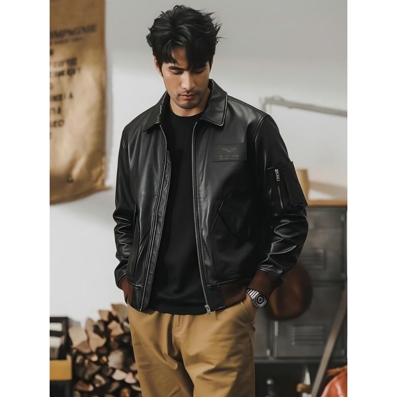 45P ヴィンテージ アビエイター フライトジャケット メン - Bomber Jacket Men のレビューと価格