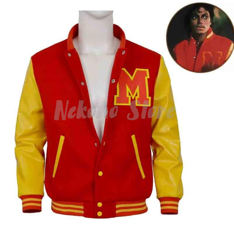 マイケル・ジャクソン クラシック レトロジャケット レッドイ - Bomber Jacket Men のレビューと価格