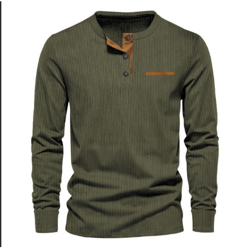 メンズ コーデュロイ ヘンリーネック 長袖 Tシャツ ファッ - Men'S Fashion Looks のレビューと価格