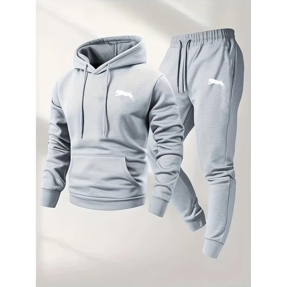 2026年売れ筋メンズフード付きスウェット＆パンツセットカジ - Streetwear Hoodie のレビューと価格