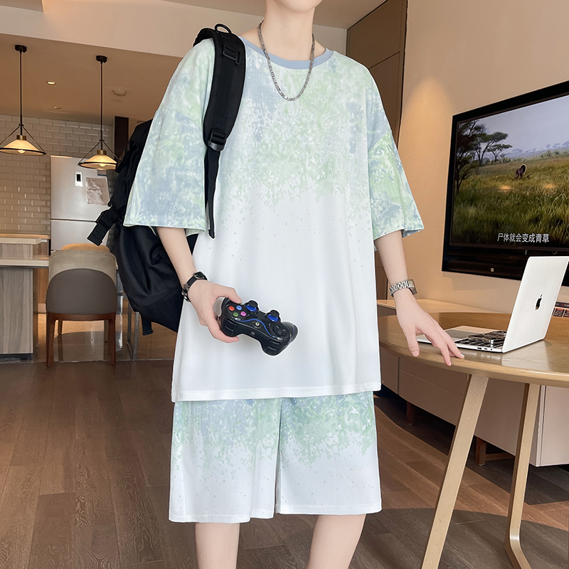 【トップ5点パンツ】メンズTシャツセット新しい夏のファッショ - Men'S Fashion Pants のレビューと価格