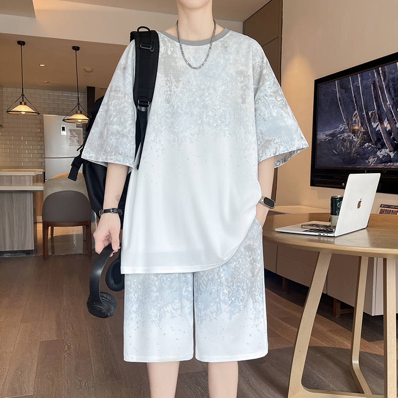 【トップ5点パンツ】メンズTシャツセット新しい夏のファッショ - Men'S Fashion Pants のレビューと価格